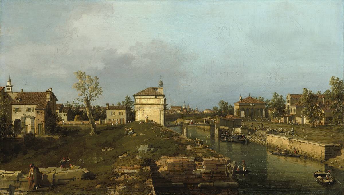 Canaletto:  [1735-40] - The Porta Portello in Padua - Oil on canvas - National Gallery of Art, Washington, D.C.