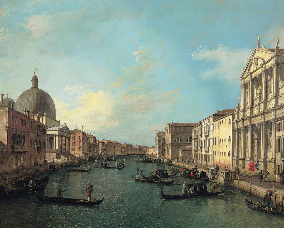 Canaletto:  [1738] - Il Canal Grande dalla chiesa di Santa Maria di Nazareth - Oil on canvas - Pinacoteca Giovanni e Marella Agnelli, Torino