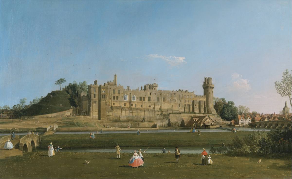 Canaletto:  [1748-49] - Warwick Castle - Oil on canvas - Yale Center for British Art, New Haven, CT