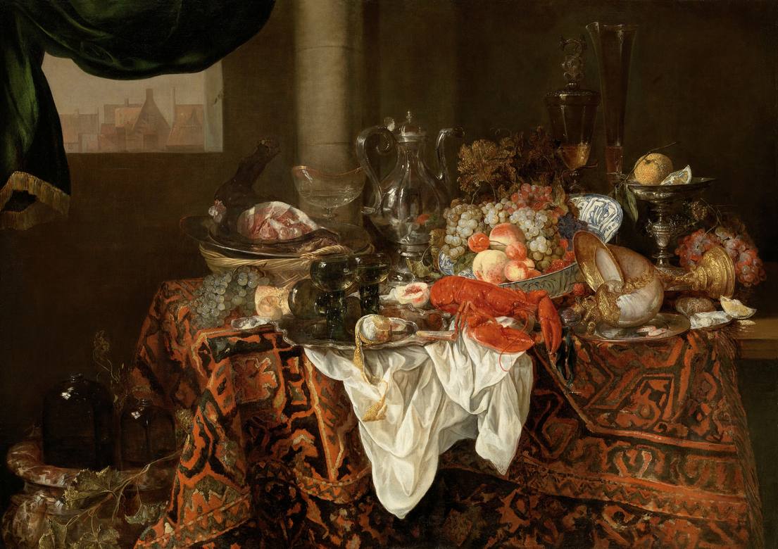 Abraham van Beyeren: Banquet Still Life - Oil on canvas - The Princely Collection, Vienna