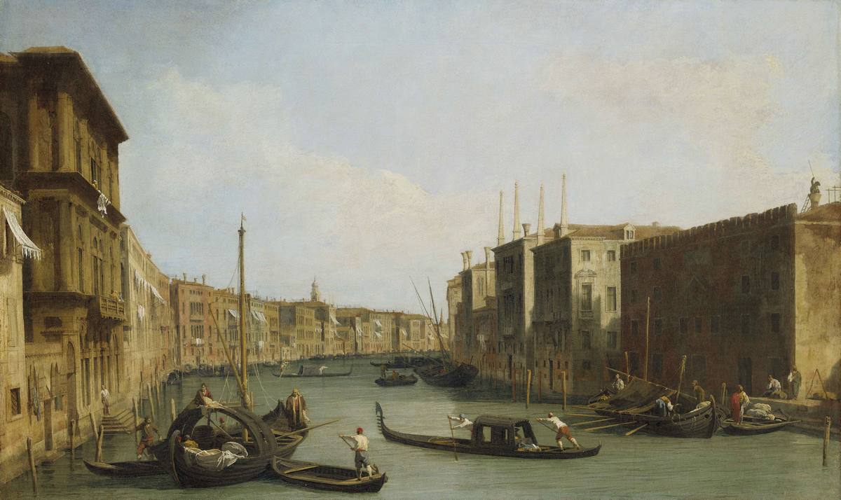 Canaletto:  [late 1720s] - View of the Grand Canal - Oil on canvas - Birmingham Museum of Art