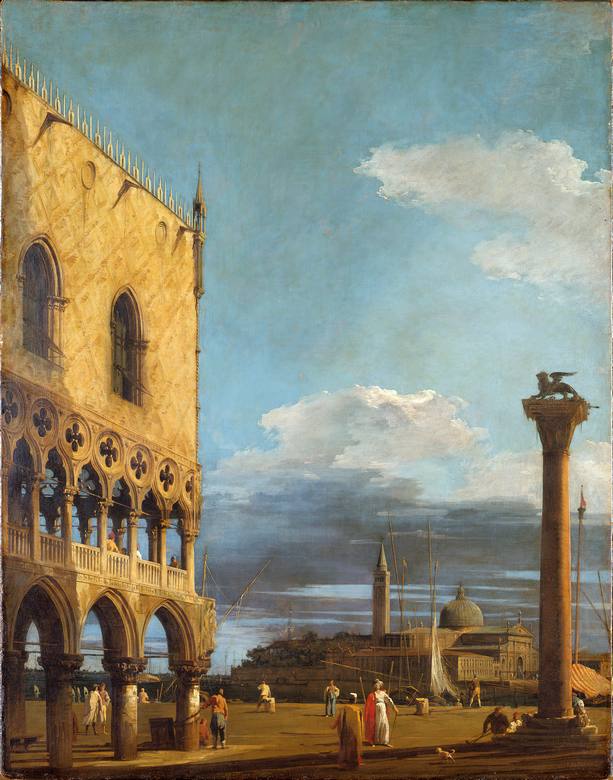 Canaletto:  [ca. 1724] - The Piazzetta towards San Giorgio Maggiore - Oil on canvas - Windsor Castle