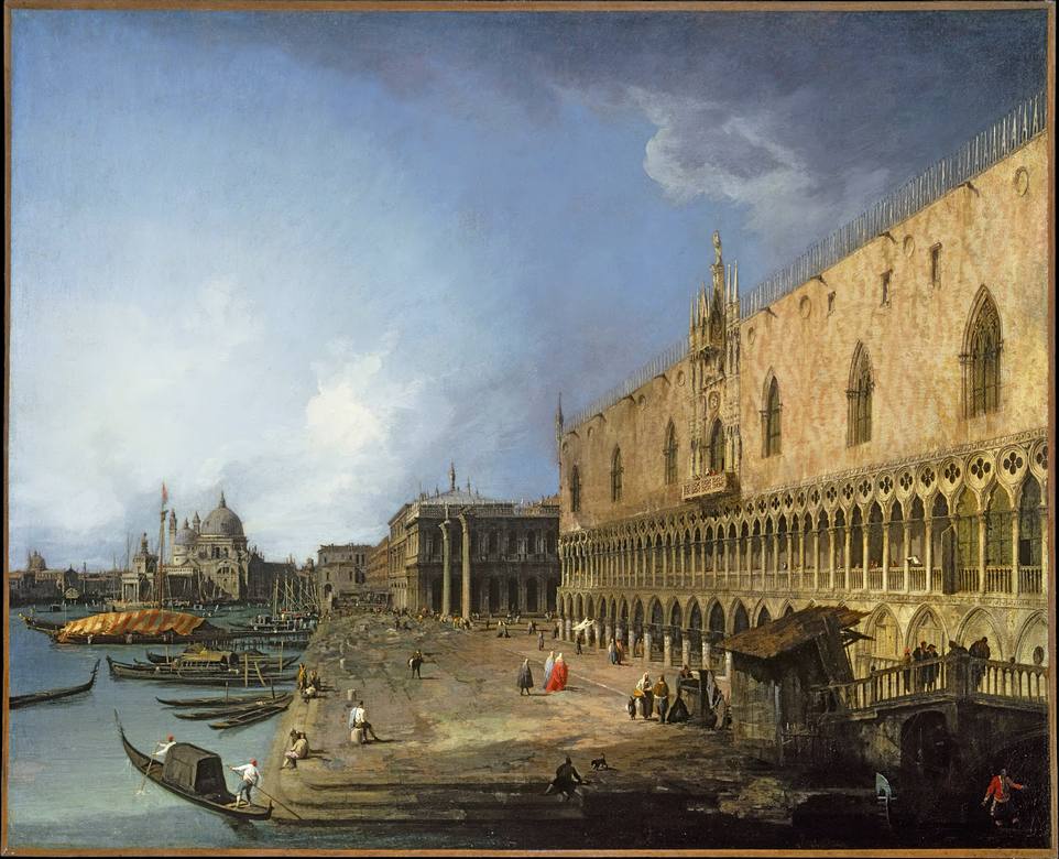 Canaletto: Veduta del Molo, Venezia -  (View of the Molo, Venice) - Oil on canvas (1730) - Columbia Museum of Art, Columbia, SC