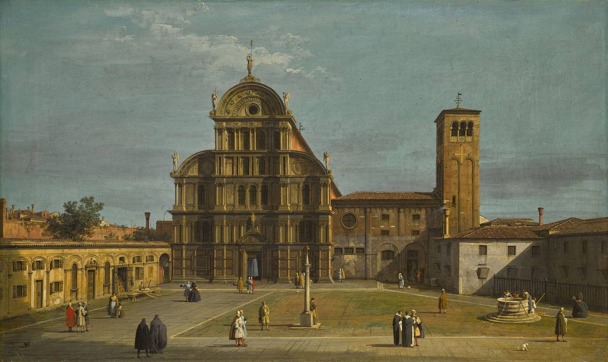 Canaletto:  [mid 1730s] - San Zaccaria (View of San Zaccaria) - Oil on canvas - Private Collection