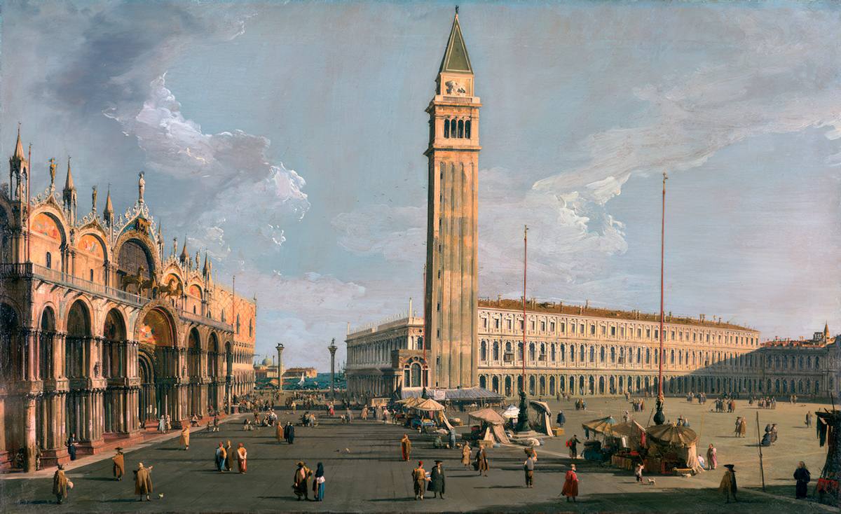 Canaletto:  [ca. 1734-35] - The Piazza di San Marco Venice - Oil on canvas - Sir John Soane's Museum