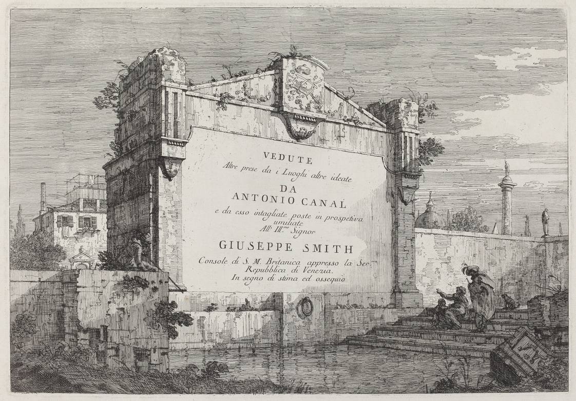 Canaletto:  [1735-46] - Title Plate - Etching on laid paper - National Gallery of Art, Washington, DC
