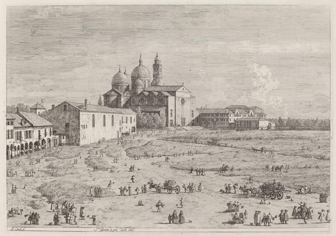 Canaletto:  [ca. 1735-46] - S. Giustina in Pra' della vale - Etching - National Gallery of Art, Washington, DC