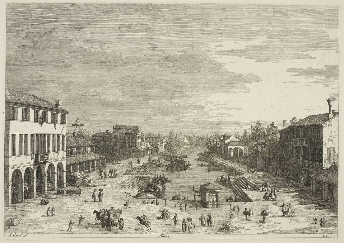 Canaletto:  [ca. 1740] - Mestre - Etching - Royal Collection Trust, RCIN 807844