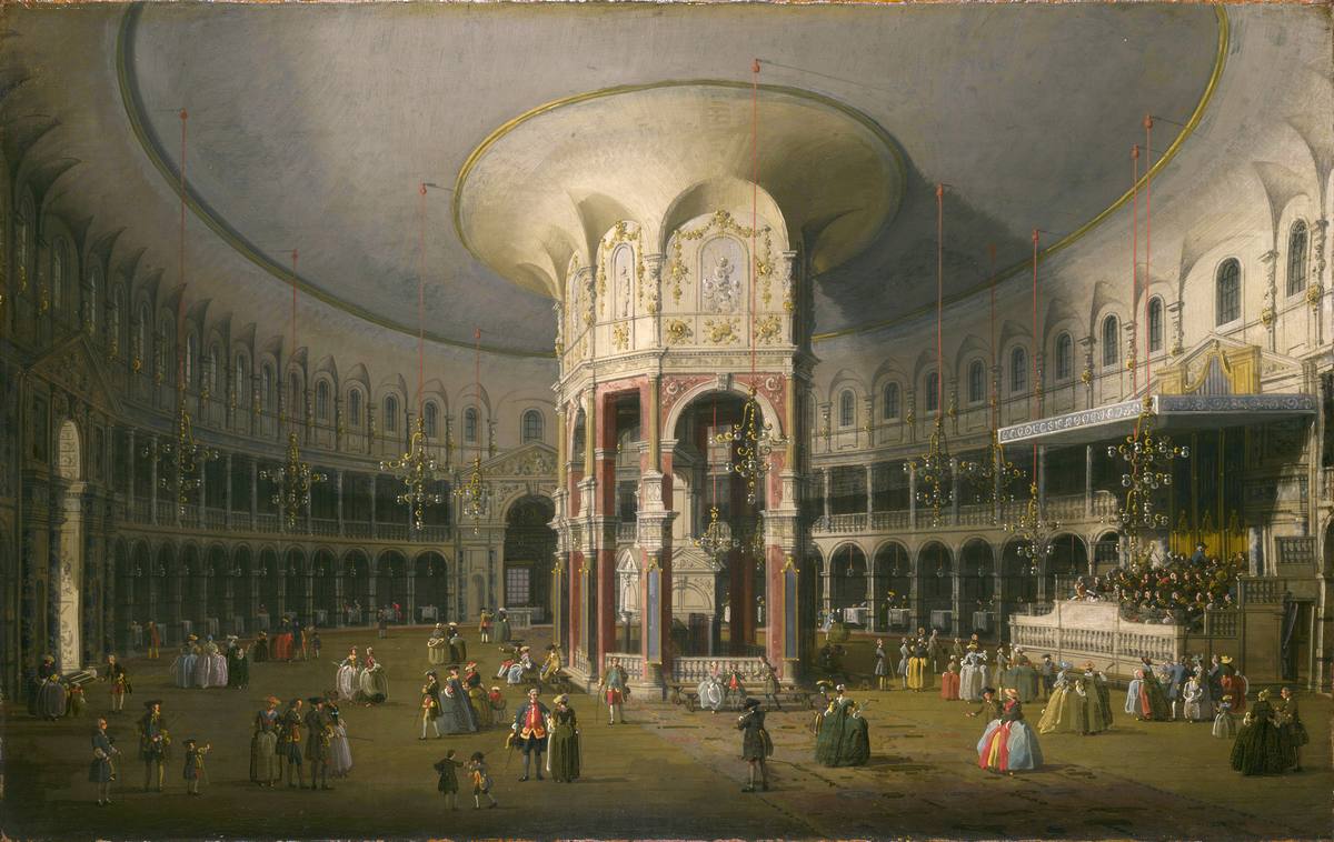 Canaletto:  [1754] - London, Interior of the Rotunda at Ranelagh - Oil on canvas - The National Gallery, London
