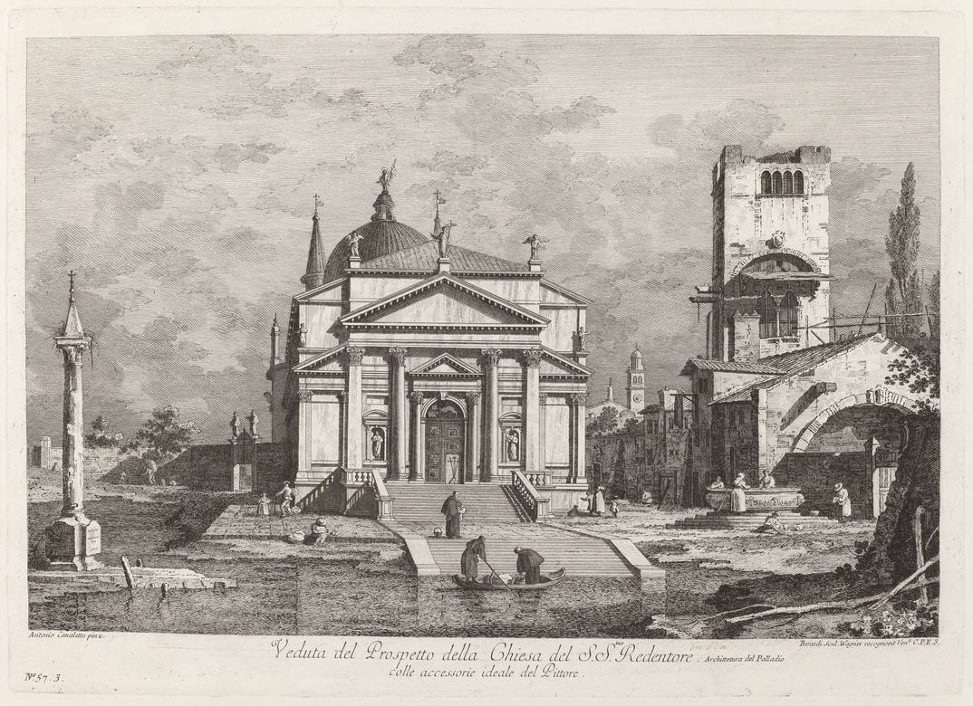 Fabio Berardi:  [1742] - Veduta del Prospetto della Chiesa del ss. Redentore - Etching - National Gallery of Art, Washington, DC