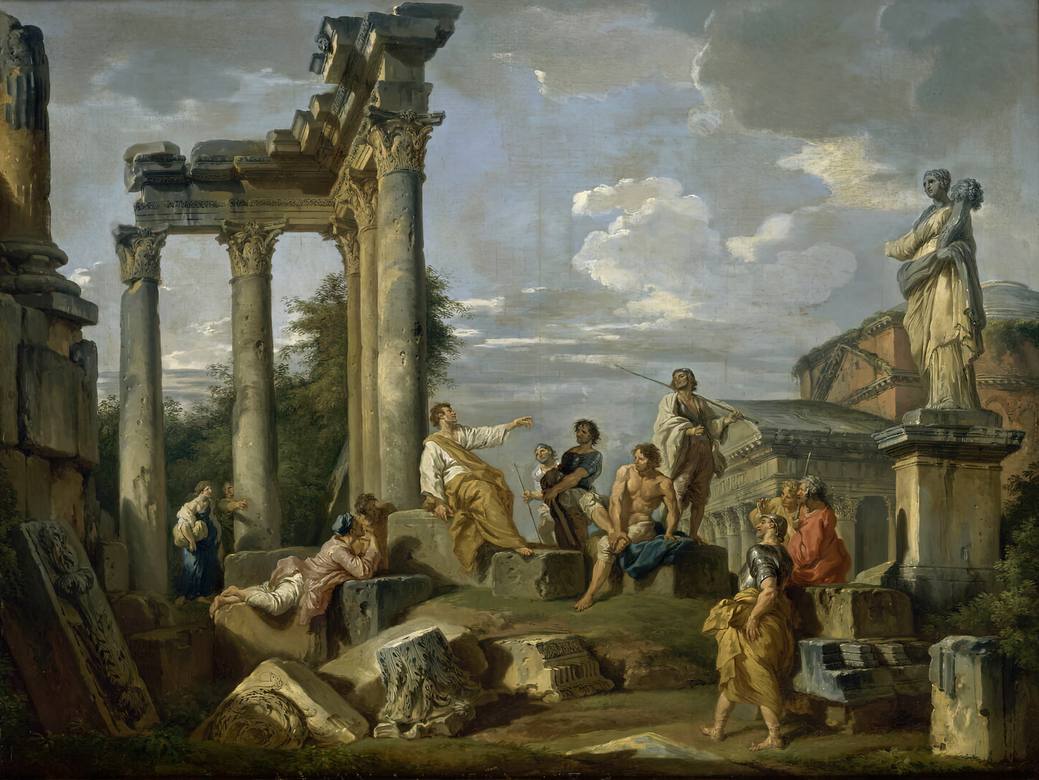 Giovanni Paolo Panini: Preacher among the ruins - Oil on canvas - Musée du Louvre, Paris
