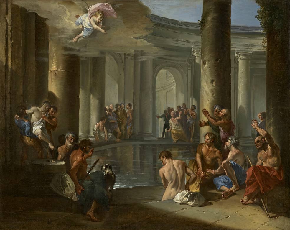 Giovanni Paolo Panini:  [1718-19] - The Probatic Pool - Oil on canvas - Musée du Louvre, Paris