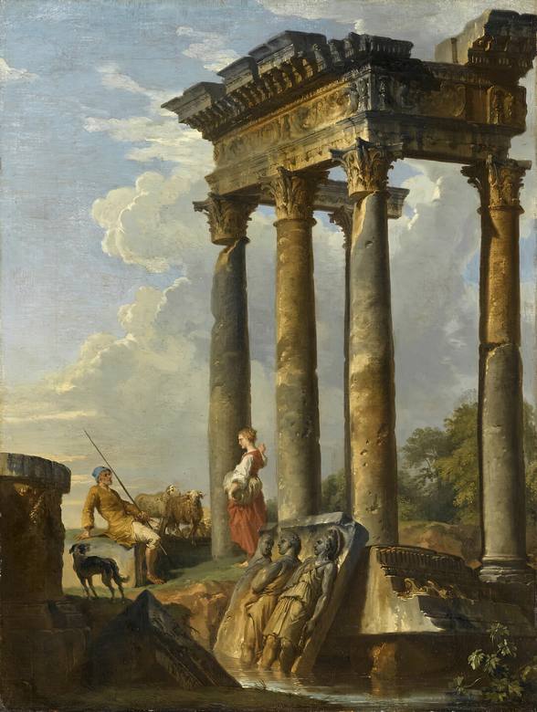Giovanni Paolo Panini:  [1729] - Ancient ruins - Oil on canvas - Musée du Louvre, Paris