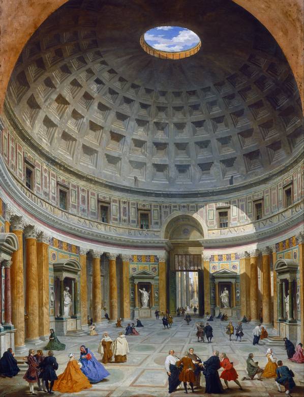 Giovanni Paolo Panini:  [ca. 1734] - Interior of the Pantheon, Rome - Oil on canvas - National Gallery of Art, Washington, DC