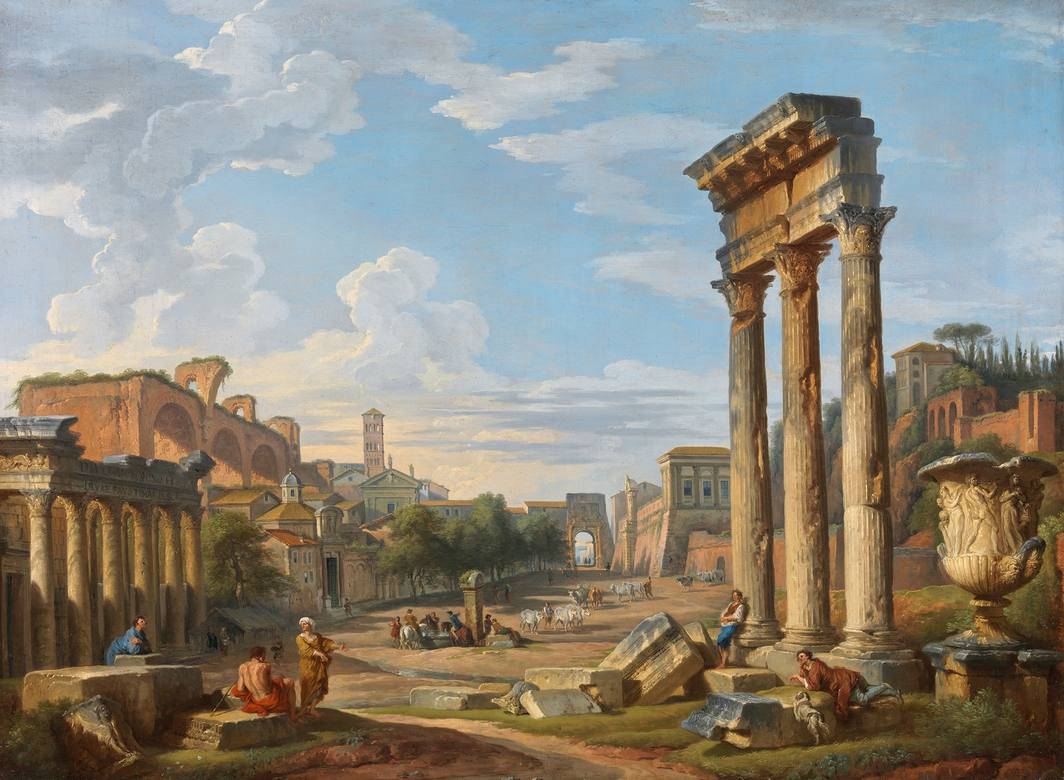 Giovanni Paolo Panini:  [1740] - The Roman Forum - Oil on canvas - National Gallery of Ireland