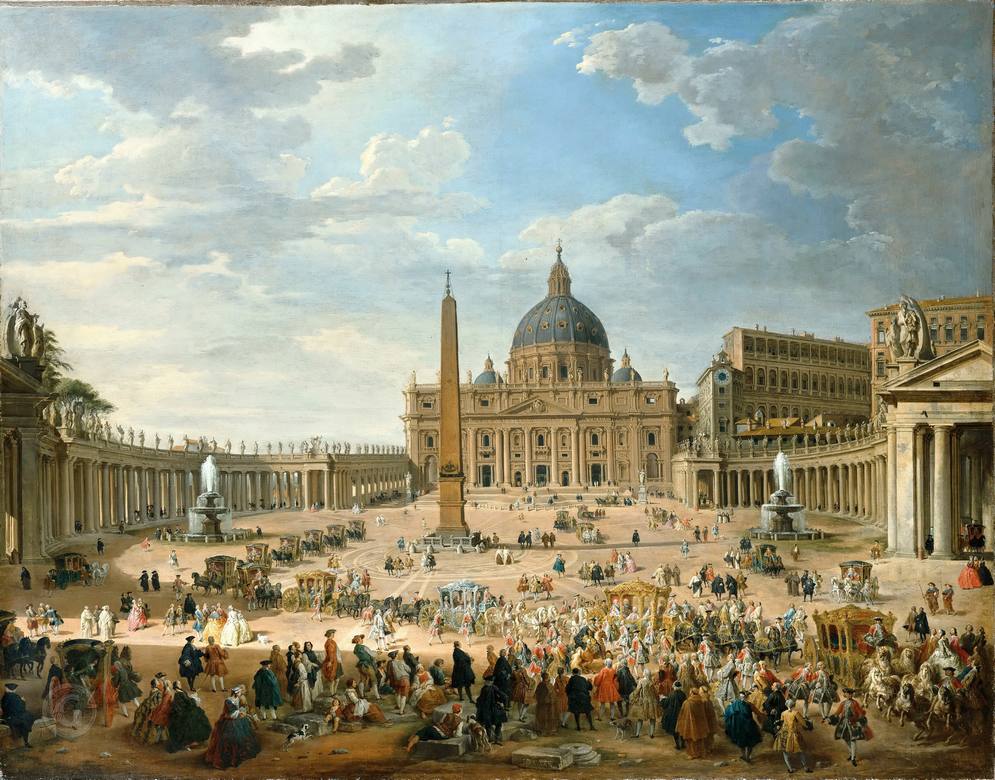 Giovanni Paolo Panini:  [1754] - Departure of the Duc de Choiseul - Oil on canvas - Staatliche Museen, Berlin