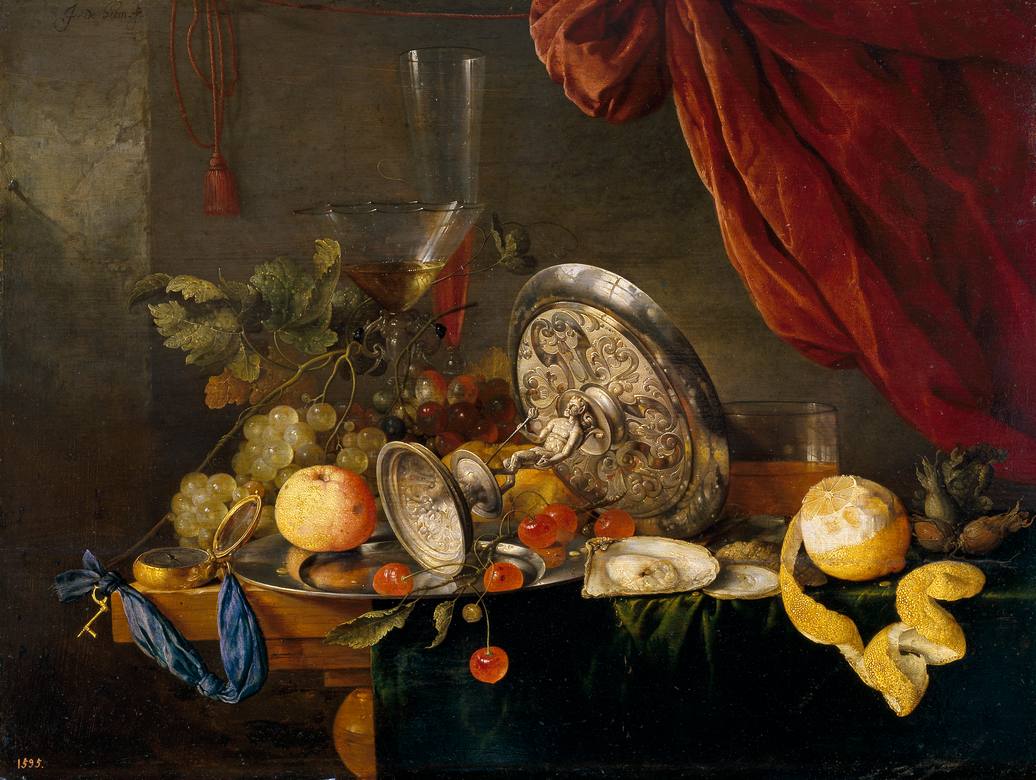 Jan Davidsz de Heem: Mesa - Oil on canvas - Museo del Prado, Madrid
