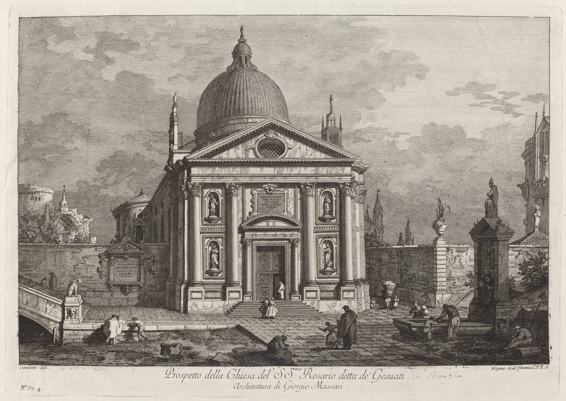 Joseph Wagner:  [1742] - Prospetto della chiesa del ss. Rosario detta de Gesuati - Etching - National Gallery of Art, Washington, DC