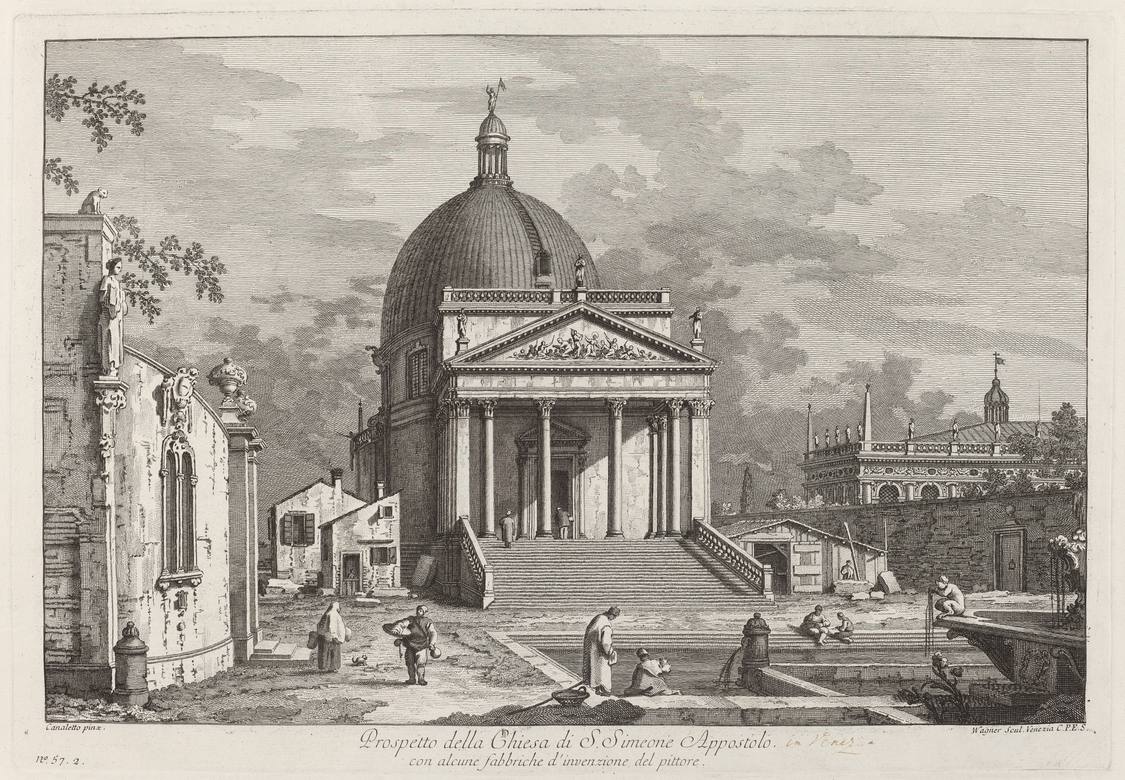 Joseph Wagner:  [1742] - Prospetto della chiesa di s. Simeone appostolo - Etching - National Gallery of Art, Washington, DC
